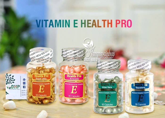 Vitamin E Hỗ Trợ Chống Lão Hóa Nhăn Da Health Pro Vitamin E 90 Viên Của Mỹ