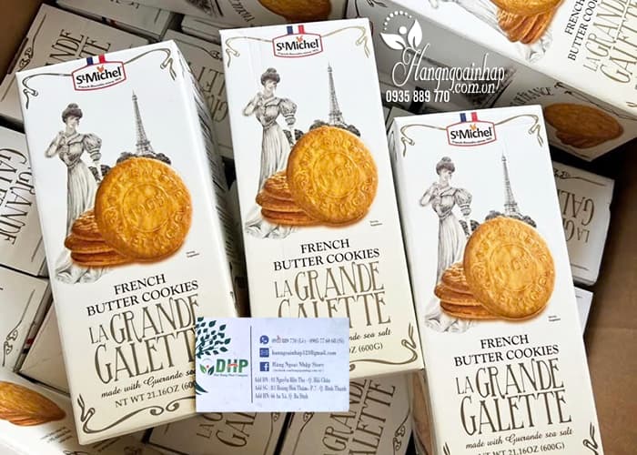 Bánh quy bơ La Grande Galette French Butter Cookies 600g của Pháp 00