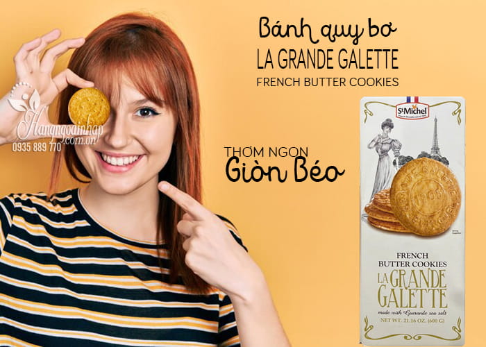 Bánh quy bơ La Grande Galette French Butter Cookies 600g của Pháp 3
