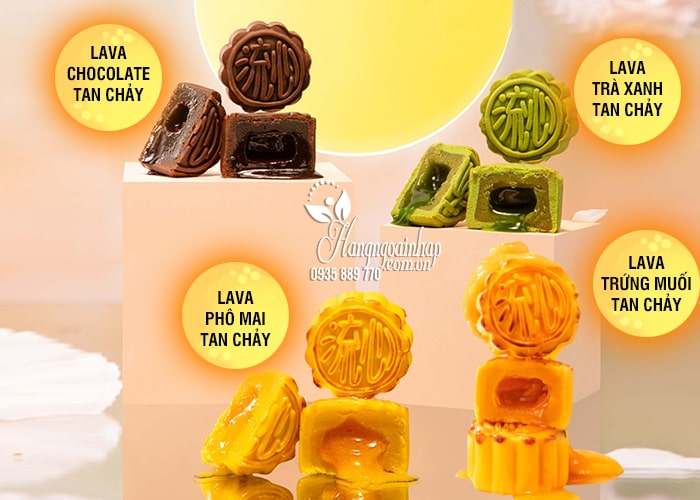 Bánh trung thu Lava Custard Tai Thong MoonCare hộp 8 cái 1