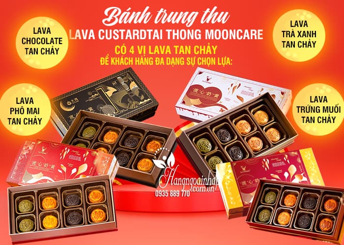 Bánh trung thu Lava Custard Tai Thong MoonCare hộp 8 cái 6