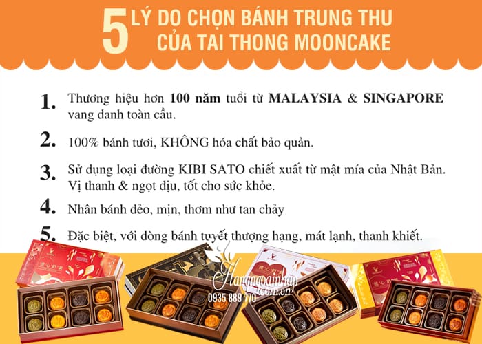 Bánh trung thu Lava Custard Tai Thong MoonCare hộp 8 cái 8
