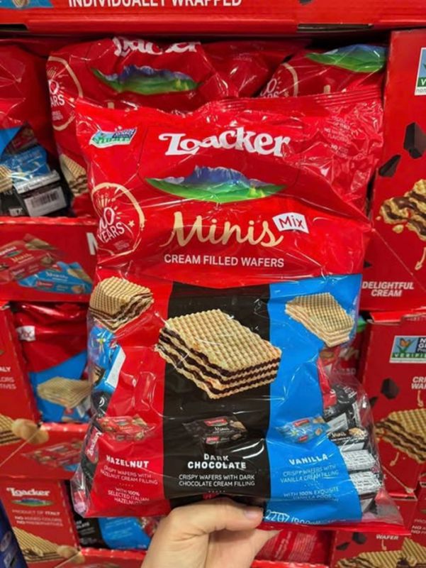 Bánh xốp Loacker Minis 800g mix 3 hương vị - Gói 80 bánh 9