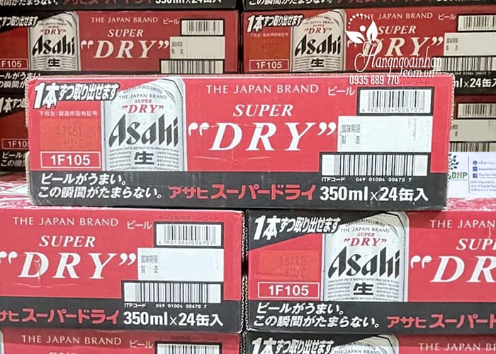 Bia ASAHI SUPER DRY 350ml thùng 24 lon của Nhật Bản, giá tốt 9