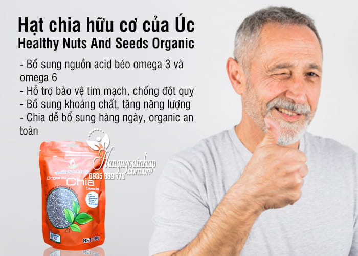 Hạt chia hữu cơ Healthy Nuts And Seeds Organic của Úc 3
