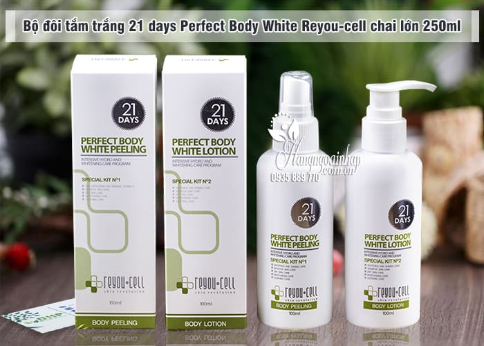 Bộ đôi tắm trắng 21 days Perfect Body White Reyou-cell 100ml 7