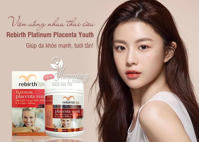 Viên uống nhau thai cừu Rebirth Platinum Placenta Youth 60 viên 1