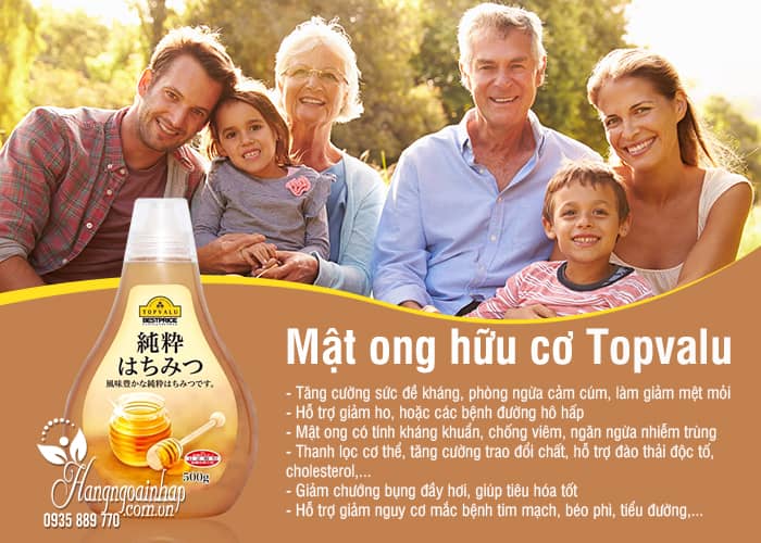 Mật ong hữu cơ Topvalu 500g Nhật Bản - Món quà sức khỏe  7