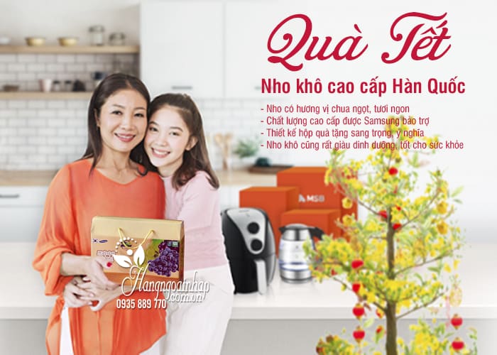 Nho khô Hàn Quốc hộp 1kg - Nho khô cao cấp, quà Tết 9