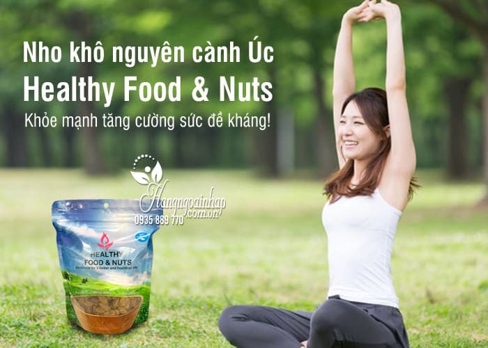 Nho khô nguyên cành Úc Healthy Food & Nuts 350g - nho hữu cơ 1