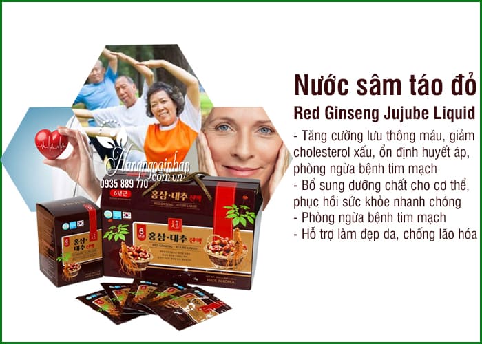 Nước sâm táo đỏ Red Ginseng Jujube Liquid 50ml x 30 gói 4