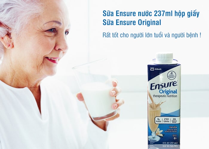 Sữa Ensure nước 237ml hộp giấy - Sữa Ensure Original của Mỹ 1