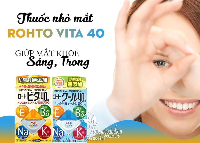 Thuốc nhỏ mắt Rohto Vita 40 chính hãng của Nhật Bản 12