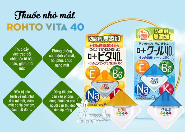 Thuốc nhỏ mắt Rohto Vita 40 chính hãng của Nhật Bản 34
