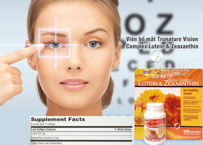 Viên bổ mắt Trunature Vision Complex Lutein & Zeaxanthin 140v 1