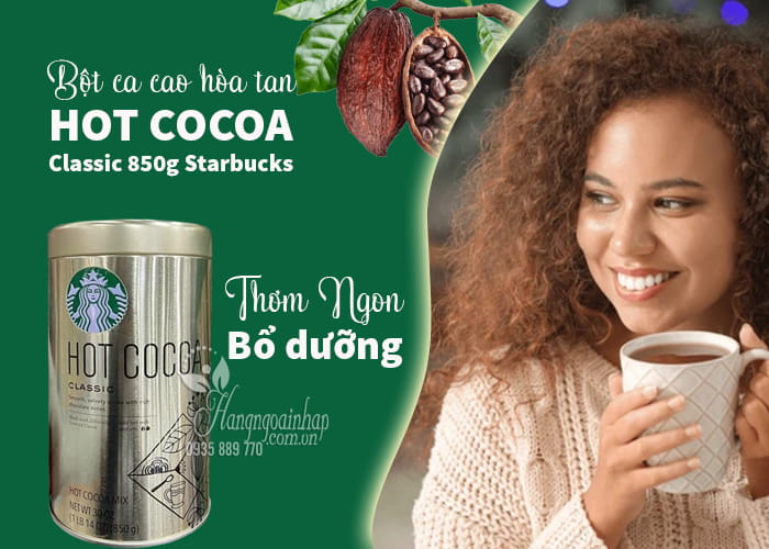 Bột ca cao hòa tan của Mỹ Hot Cocoa Classic 850g Starbucks 23