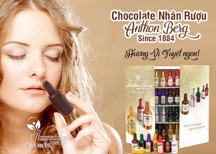 Chocolate Nhân Rượu 64 Chai Anthon Berg Since 1884 của Mỹ 34