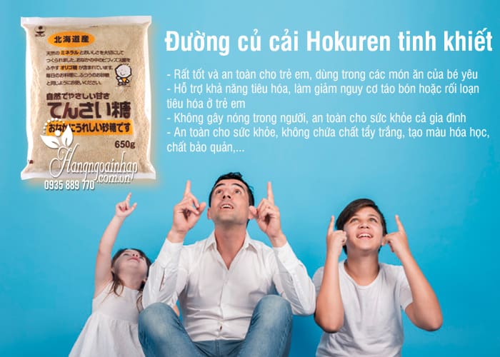 Đường củ cải của Nhật Bản 650g, đường Hokuren tinh khiết 3