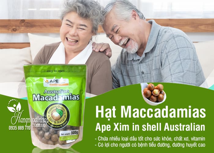 Hạt Maccadamias Ape Xim in shell Australian gói 500g - Úc 2