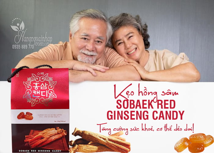 Kẹo hồng sâm Sobaek Red Ginseng Candy Hàn Quốc 5