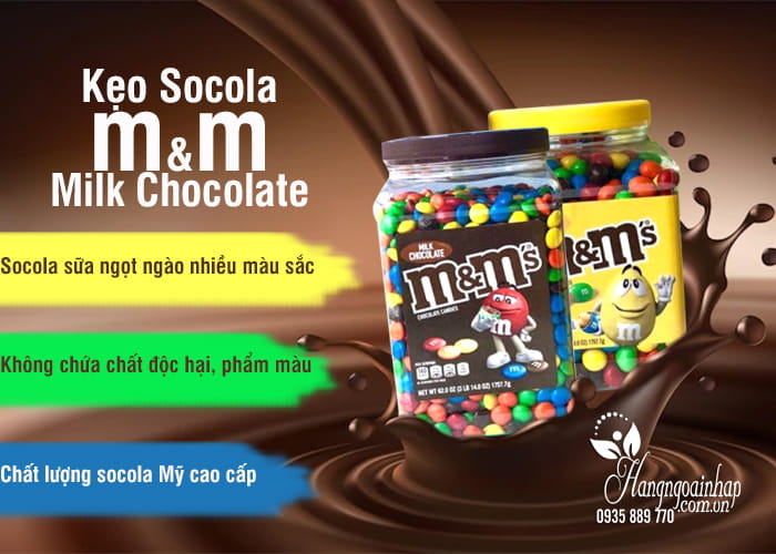 Kẹo Socola M&M Milk Chocolate 1757g Của Mỹ 5