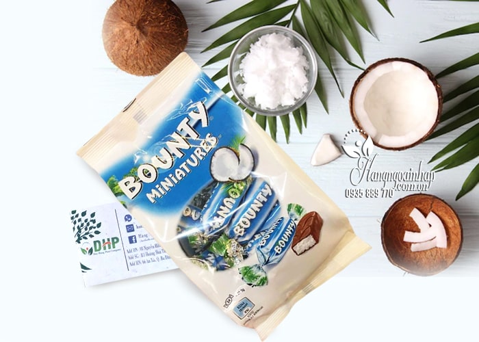 Kẹo socola nhân dừa Bounty Miniatures gói 100g 1