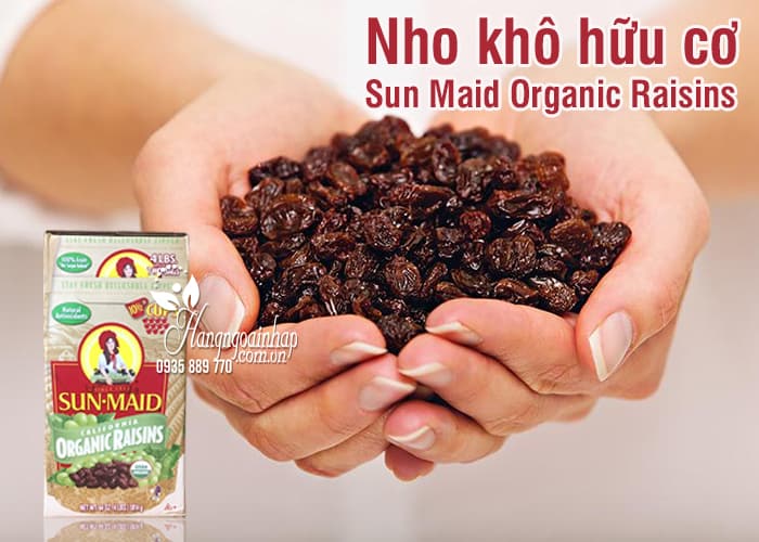 Nho khô hữu cơ Sun Maid Organic Raisins 907g x 2 của Mỹ 1