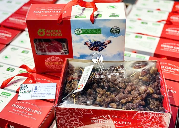 Nho khô nguyên cành Dried Grapes 1kg của Úc-Giống nho Thomson 8