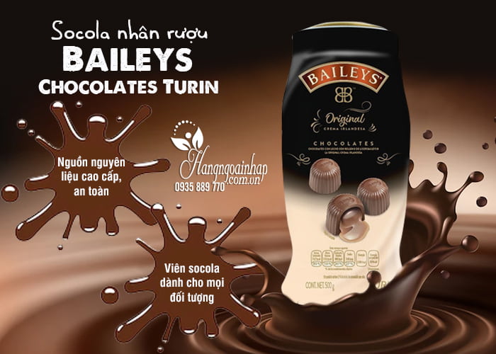 Socola nhân rượu Baileys Chocolates Turin 500g từ Mỹ 1