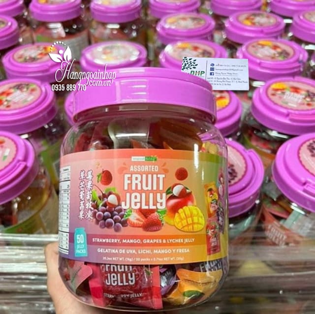 Thạch rau câu trái cây FRUZEL ASSORTED NATURAL FRUIT JUICE JELLY 1,45kg Mỹ 00