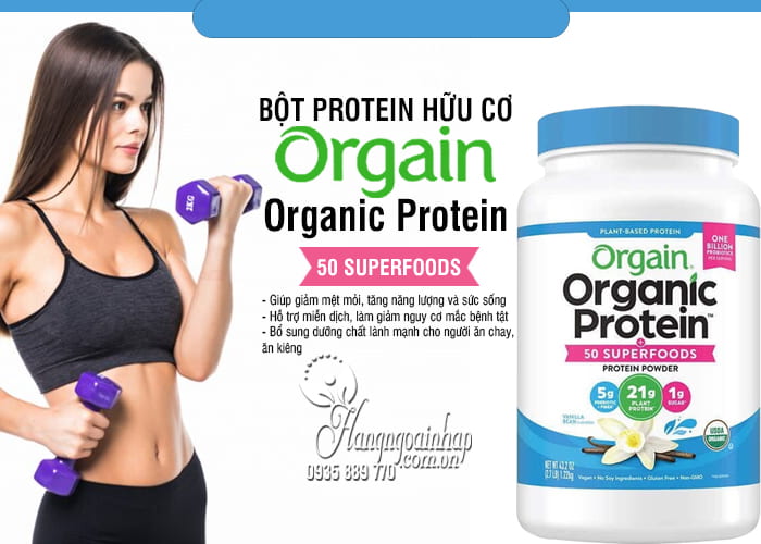 Bột protein hữu cơ Orgain Organic Protein & Superfoods 1224g Mỹ 9