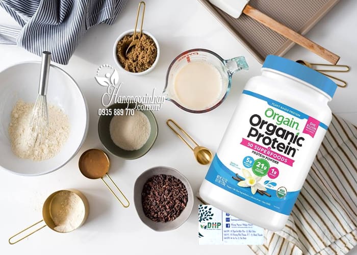 Bột protein hữu cơ Orgain Organic Protein & Superfoods 1224g Mỹv 8