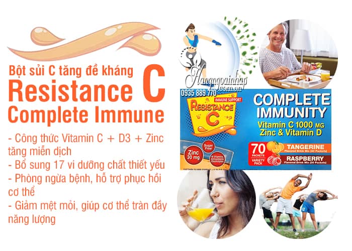 Bột sủi C tăng đề kháng Resistance C Complete Immunity  8