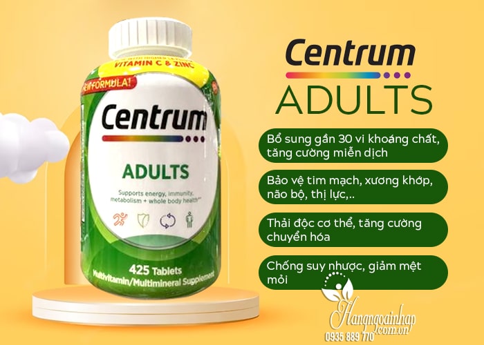 Centrum Adults 425 viên của Mỹ cho người dưới 50 tuổi 44