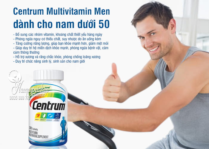 Centrum Multivitamin Men 200 viên, dành cho nam dưới 50 3