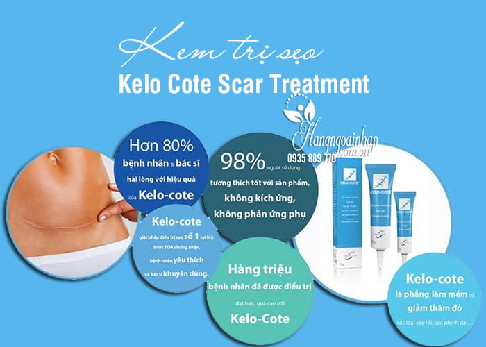 Kem trị sẹo Kelo Cote Scar Treatment 15g chính hãng Mỹ 1