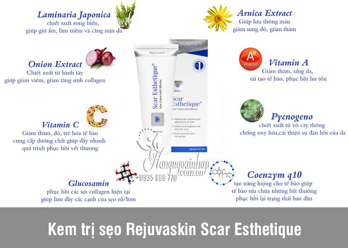 Kem trị sẹo Rejuvaskin Scar Esthetique chính hãng Mỹ 8