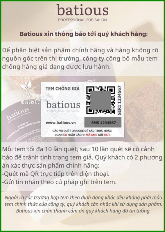 Bộ dầu gội xả Batious Shampoo & Conditioner cao cấp của Anh 55