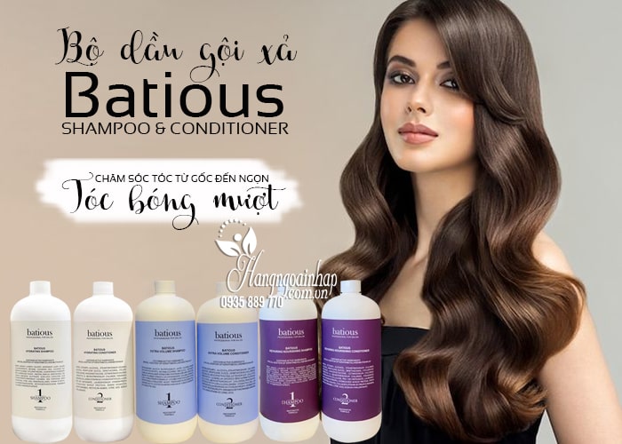 Bộ dầu gội xả Batious Shampoo & Conditioner cao cấp của Anh 1