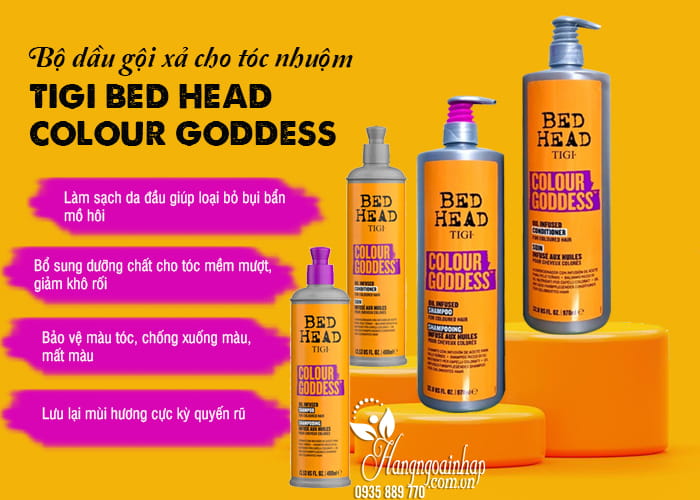 Bộ dầu gội xả cho tóc nhuộm Tigi Bed Head Colour Goddess 45