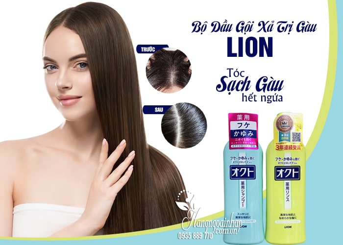 Bộ dầu gội xả trị gàu Lion của Nhật Bản 320ml hàng nội địa 4