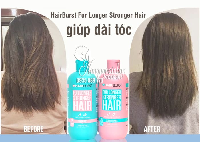 Bộ dầu gội xả HairBurst For Longer Stronger Hair giúp dài tóc 11