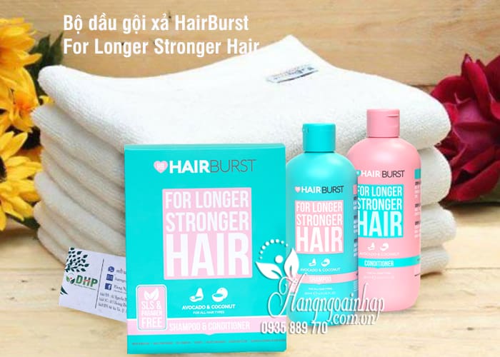 Bộ dầu gội xả HairBurst For Longer Stronger Hair giúp dài tóc 2