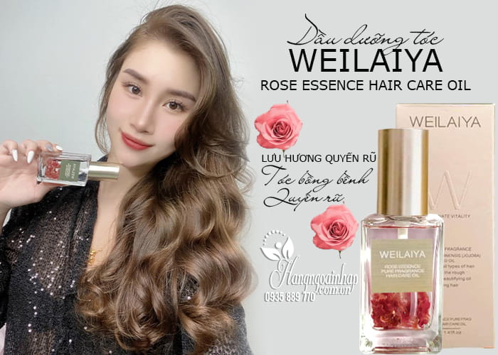 Dầu dưỡng tóc Weilaiya Rose Essence Hair Care Oil 40ml  1