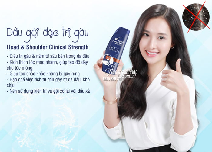 Dầu gội đặc trị gàu Head & Shoulder Clinical Strength 400ml của Mỹ 8