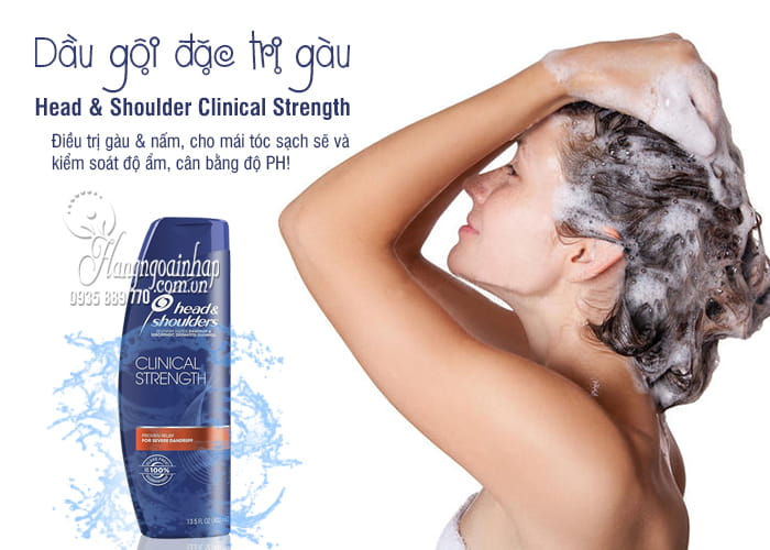 Dầu gội đặc trị gàu Head & Shoulder Clinical Strength 400ml của Mỹ 0