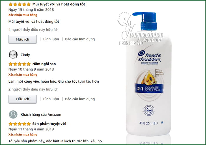 Dầu gội Head & Shoulders 2 in 1 Complete Scalp Care 1,18 lít 2