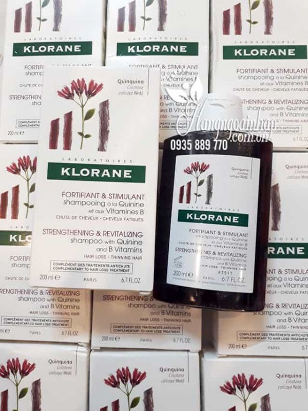 Dầu gội Klorane Quinine 200ml, dầu gội trị rụng tóc của Pháp 5