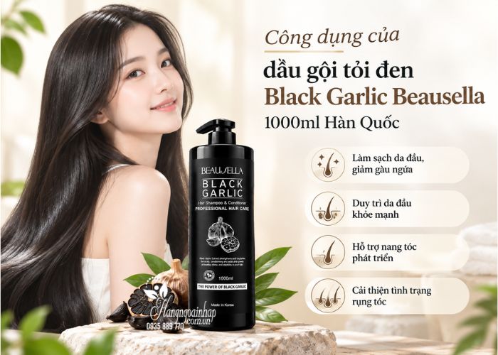 Dầu gội tỏi đen Black Garlic Beausella công dụng