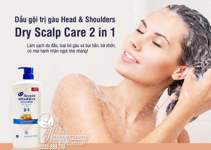 Dầu gội trị gàu Head & Shoulders Dry Scalp Care 2 in 1 (1,28l) 1